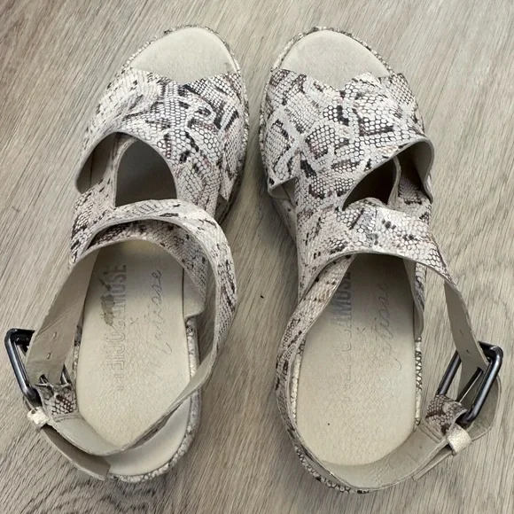 Amuse Society X Matisse Runaway Leather Python Wedge size 7 - Picture 5 of 8